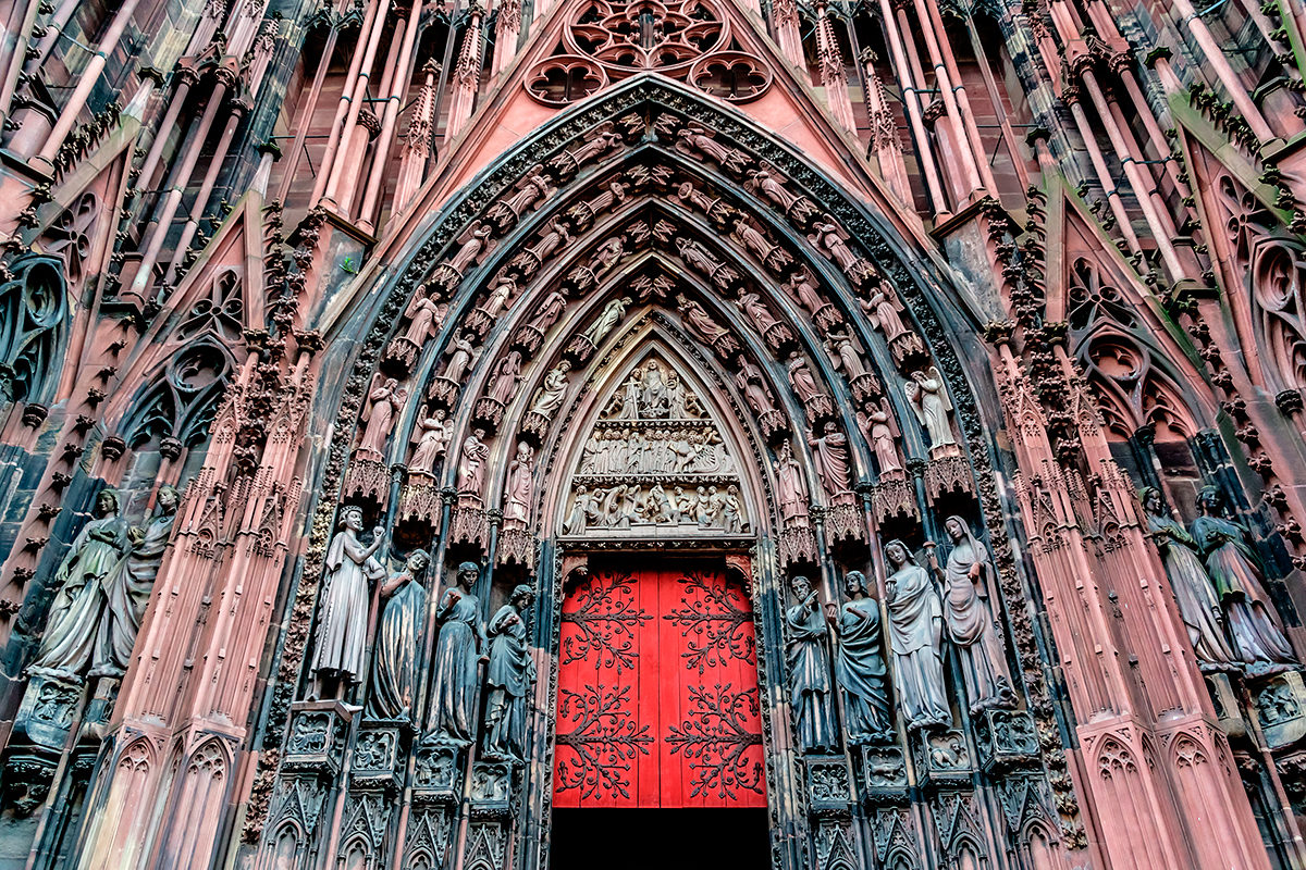 Страсбург, главный вход в Кафедральный собор